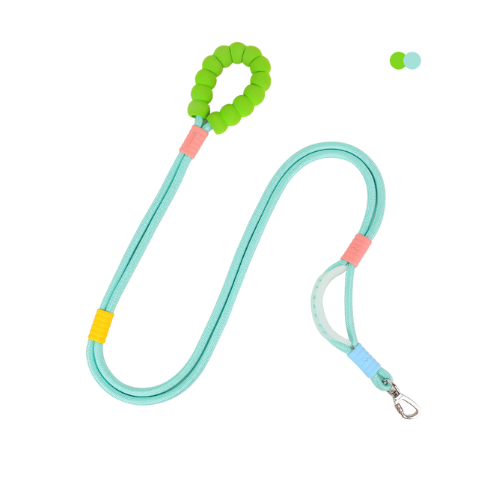 Dual-Section Braided Dog Walking Leash with colorful foam handle Dual-Section Braided Dog Walking Leash with colorful foam handle