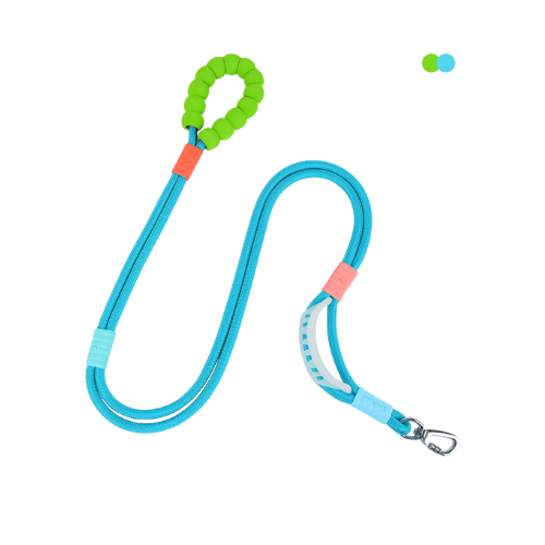 Dual-Section Braided Dog Walking Leash with colorful foam handle Dual-Section Braided Dog Walking Leash with colorful foam handle