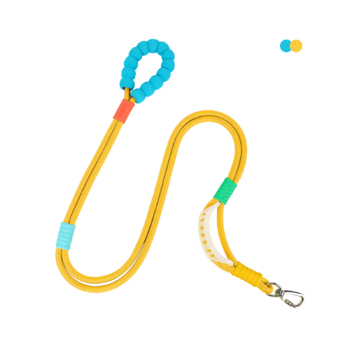 Dual-Section Braided Dog Walking Leash with colorful foam handle Dual-Section Braided Dog Walking Leash with colorful foam handle