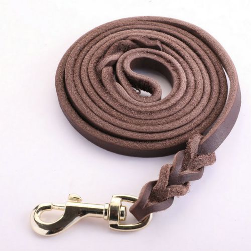 Product Description: Elevate your dog training sessions with our luxury braided leather dog leash, crafted from genuine leather for strength and style. Genuine Leather: High-quality leather for durability and a premium feel. Luxury Braided Design: Elegant braided design adds a touch of sophistication. Heavy Duty: Built to withstand rigorous training and daily walks. Comfortable Grip: Soft handle ensures a comfortable and secure hold. Strong Metal Clasp: Reliable clasp for secure attachment to collars or harnesses. Versatile Use: Perfect for training, walking, and everyday use. Ideal for dog owners and trainers who value quality and style. Contact us for wholesale pricing and sample requests. Notes - This rope is made of leather, please do not wash, and keep dry. Keep as leather goods. - Remove dirt and dust regularly - Don't use it as a pet toy! - The color on the photo must be slightly different from the product due to different screen/display Settings. The actual object prevails. - Allow an error of 1-3 cm when measuring manually. Contact us for wholesale pricing and sample requests. Sample Process: Requesting Samples: 1.Contact Us: Reach out via email or phone to request samples. 2.Details: Provide details about the specific products and quantities you are interested in. 3.Customization: If you need customized samples, please specify patterns, colors, or branding requirements. Processing and Delivery: 1.Sample Preparation: We prepare the samples based on your specifications. 2.Quality Check: Each sample undergoes a quality check to ensure it meets your standards. 3.Shipping: Samples are packaged securely and shipped to your address. Normally need 3-10days. Sample Costs: Standard Samples: Free or at a minimal cost, depending on the item. Customized Samples: May incur additional charges based on customization requirements. Shipping Fees: Borne by the customer, unless otherwise agreed. Feedback and Orders: Review Samples: Evaluate the samples and provide feedback. Place Orders: Once satisfied, place bulk orders with confidence in our product quality. Contact us today to request samples and experience the quality and charm of our Wholesale Luxury Braided Heavy Duty Leather Dog Leash for Training