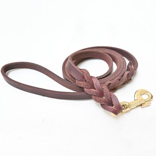 Wholesale Luxury Braided Heavy Duty Leather Dog Leash for Training Wholesale Luxury Braided Heavy Duty Leather Dog Leash for Training