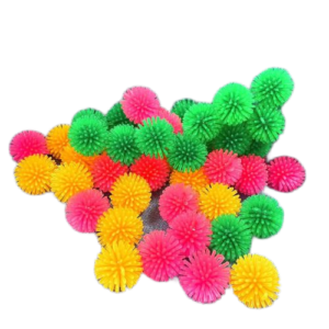 Wholesale Colourful Hedgehog Squeaky Fluorescent cat toy Balls
