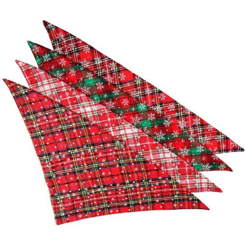 Wholesale pet bandana plaid snow pattern christmas design Wholesale pet bandana plaid snow pattern christmas design