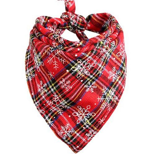 Wholesale pet bandana plaid snow pattern christmas design Wholesale pet bandana plaid snow pattern christmas design