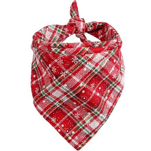 Wholesale pet bandana plaid snow pattern christmas design Wholesale pet bandana plaid snow pattern christmas design