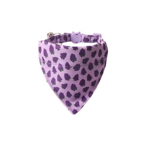 Custom Printing cat collar bowtie bandana set ---grape
