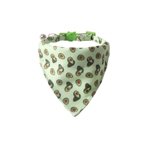 Custom Printing cat collar bowtie bandana set avocado