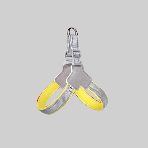 Reflective Soft Padded Y-shaped Dog Harness Quick Fit for outdoor -Yellow Reflective Soft Padded Y-shaped Dog Harness Quick Fit for outdoor -Yellow