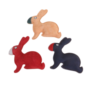 Manufacturer Squeaky Rabbit Shape Suede Leather dog chew toy bite resistant molar teeth