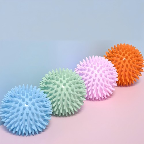 Interactive Pet chew Toy with Sounds Grinding teeth bite resistant TPR hollow long burr ball