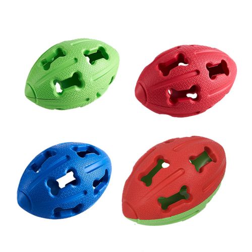 Pet Rugby Dog Toy Relieving Fun Tour Leakage Ball Grinding Teeth Tough Chew Pet Rugby Dog Toy Relieving Fun Tour Leakage Ball Grinding Teeth Tough Chew