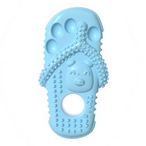 Wholesale OEM Eco-Friendly Dog Toys unbreakable Resistant Slipper TPR Bite Grinding Tooth Cleaning v