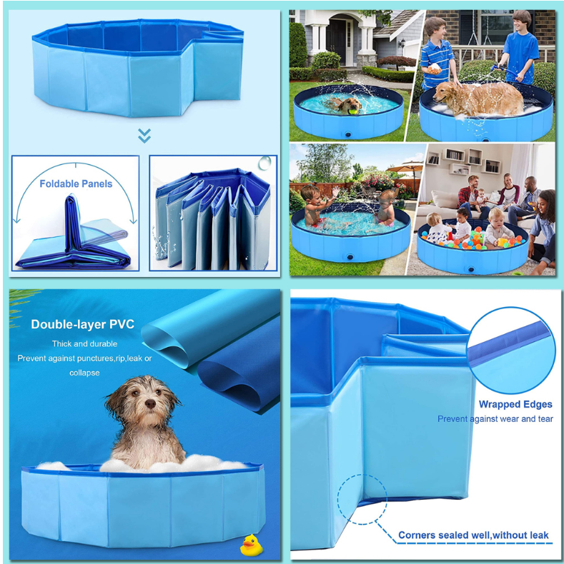 Foldable pet swimming pool