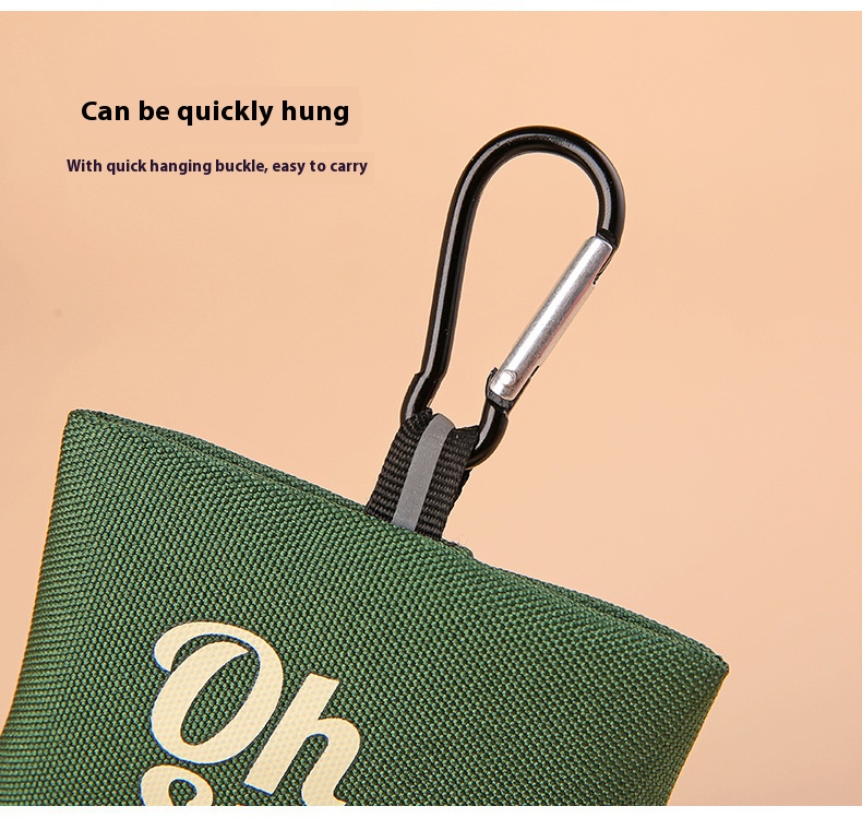 Hands-Free Dog Waste Bag Holder with Carabiner Clip - Ideal for Walking & Running
