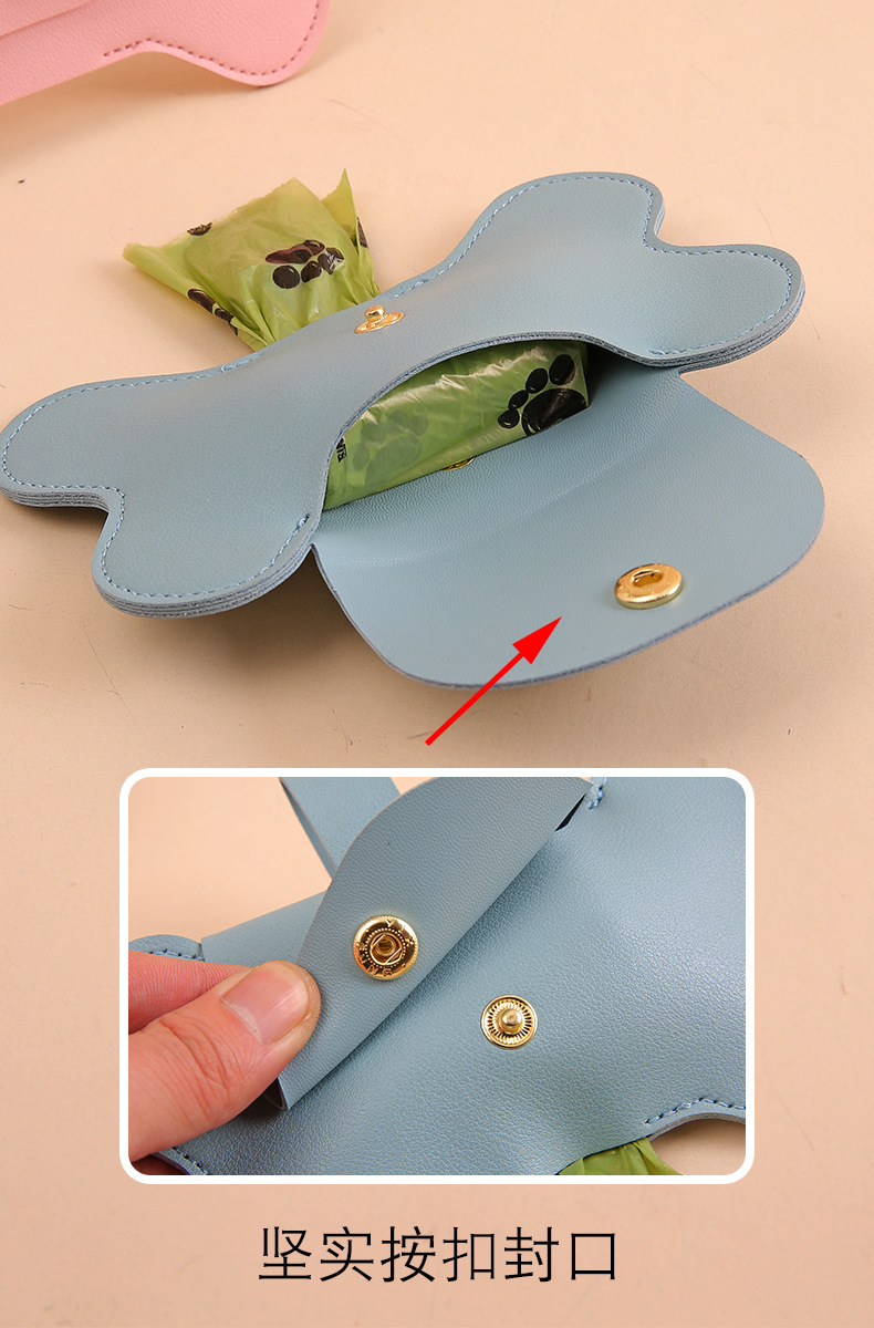 Portable Bone Design Dog Waste Bag Holder - Easy to Attach & Use
